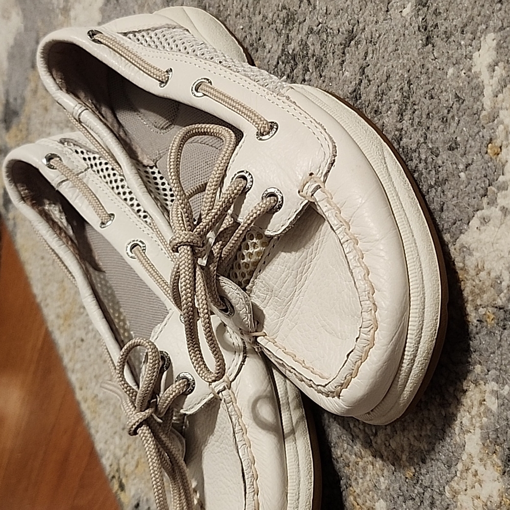 Women's Sperry white boat shoes